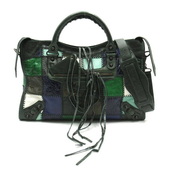 Balenciaga Handbags - Balenciaga The City Shoulder Bag Leather Green
